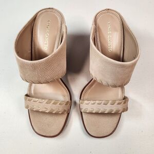 Vince Camuto NWOT Women’s 7M Kafinny Genuine Leather Open Toe Block Heel Sandal